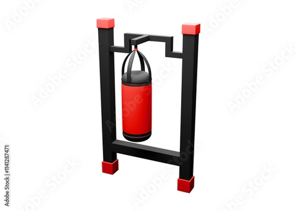 Obraz 3D low poly gym equipment icon
