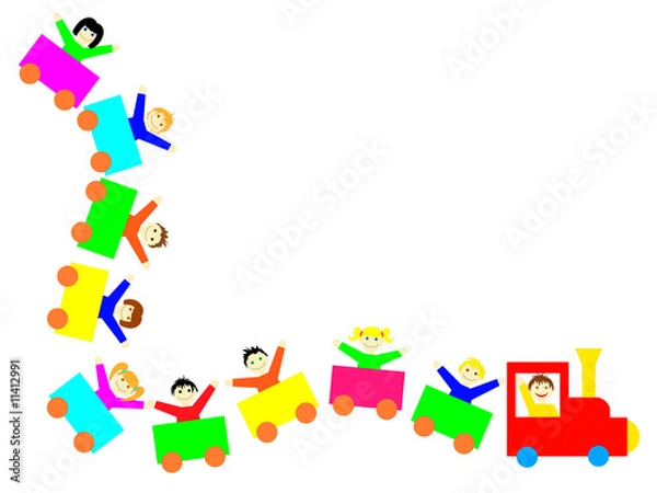 Obraz Kids Train - With clipping path