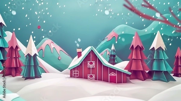 Fototapeta design christmas frame background illustration