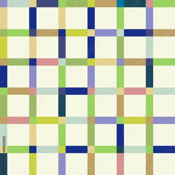 Obraz pattern of colorful lines making colors on squares, on texture decorations on a soft yellow backgroun and neon and brilliant colors