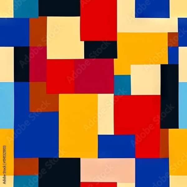 Fototapeta Colorful Abstract Seamless Geometric Pattern Background Texture Design Vector Print Wallpaper

