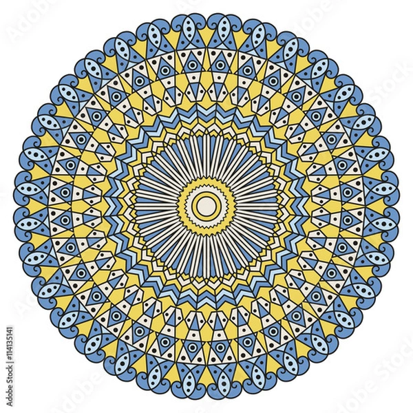 Obraz Round ethnic pattern