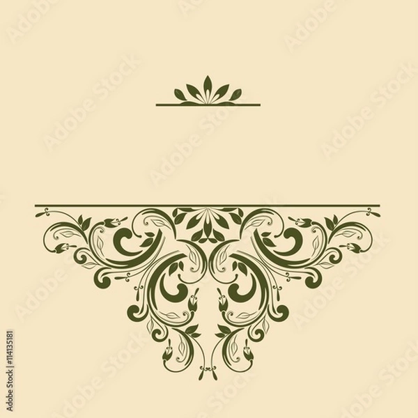 Fototapeta Ornamental pattern for invitations, greeting cards. Vector illustration