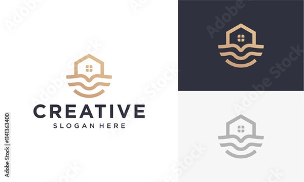 Fototapeta BEACH VILLA logo vektor	