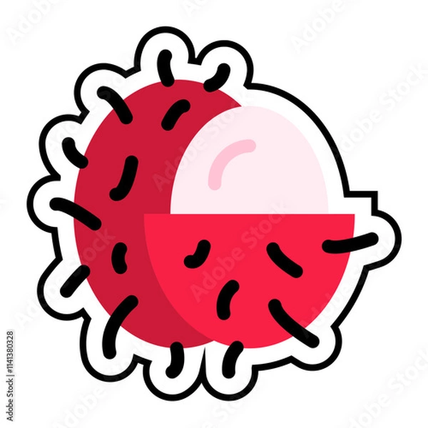 Obraz Rambutan Sticker Icon