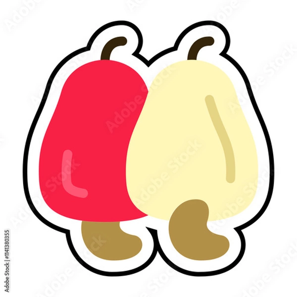 Obraz Cashew Apple Sticker Icon