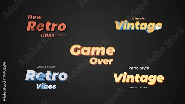 Fototapeta Vintage Retro Titles