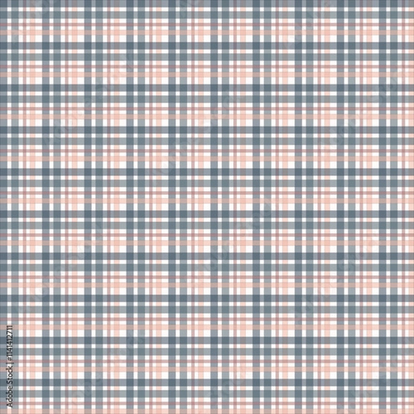 Fototapeta Plaid pattern vector Check fabric texture Seamless textile design for clothes paper 
