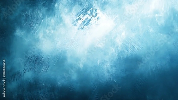 Fototapeta Swirling deeply blue abstract digital painting, celestial style.. AI Generated