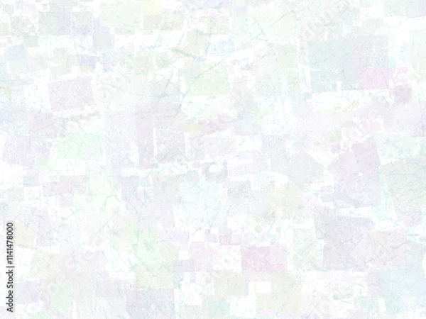 Fototapeta くすみカラーのオーロラグラデーションの水彩手描き背景
