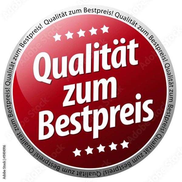 Fototapeta Qualität Button Bestpreis