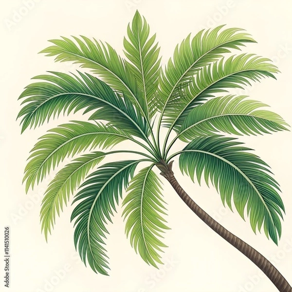 Obraz palm tree isolated on white