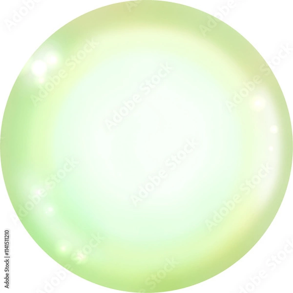 Obraz Green soap bubbles isolated on background


