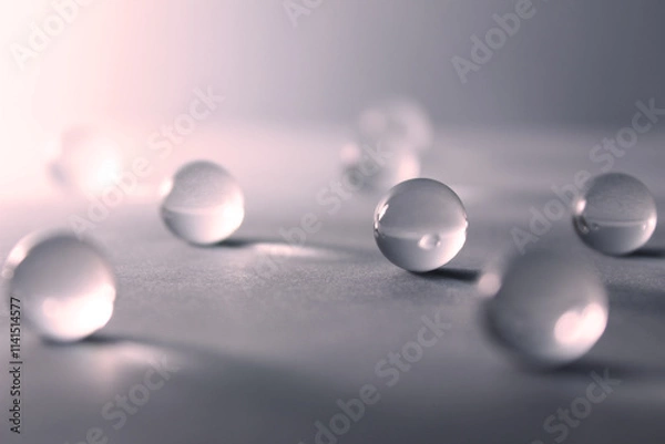 Obraz Beautiful, transparent balls close-up. Abstraction.