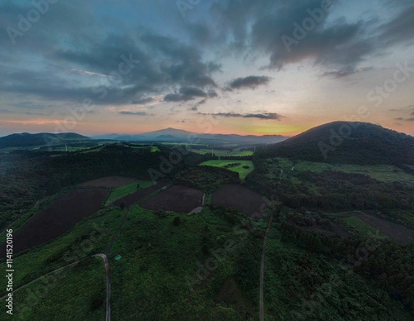 Obraz sunset over the hills