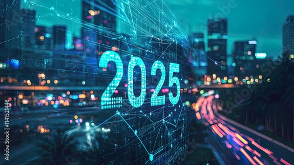 Obraz text "2025" for New Year background