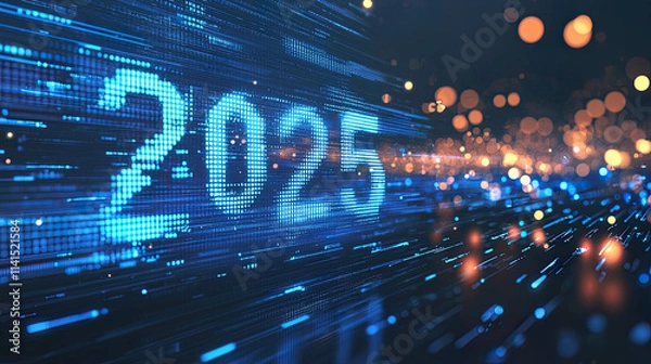 Obraz text "2025" for New Year background