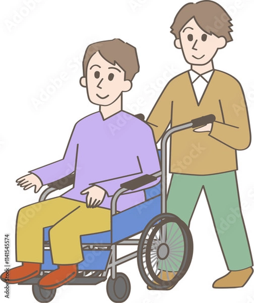 Fototapeta 車椅子に座る人