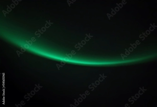 Fototapeta green and yellow lines on a grainy black background curve, motion, illustration, technology, design,9