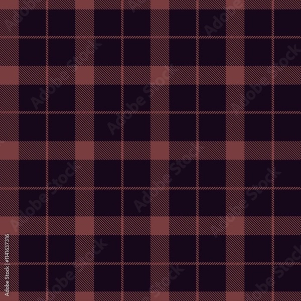 Fototapeta  Tartan seamless pattern, brown and black, can be used in fashion design. Bedding, curtains, tablecloths

