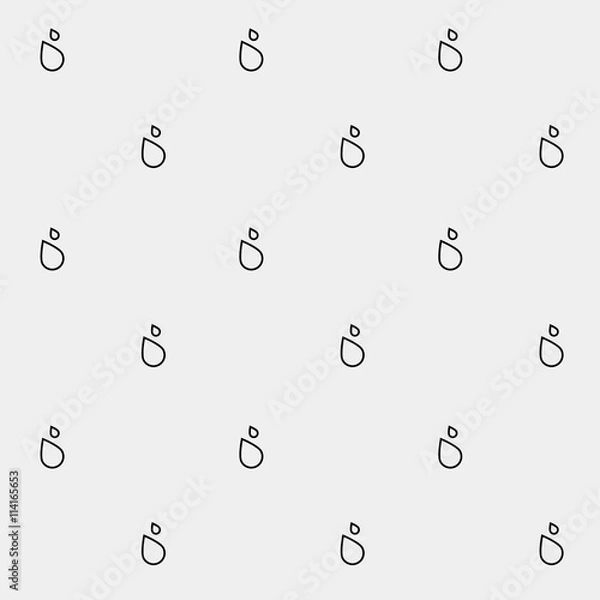 Fototapeta Geometric simple monochrome minimalistic vector pattern, drops