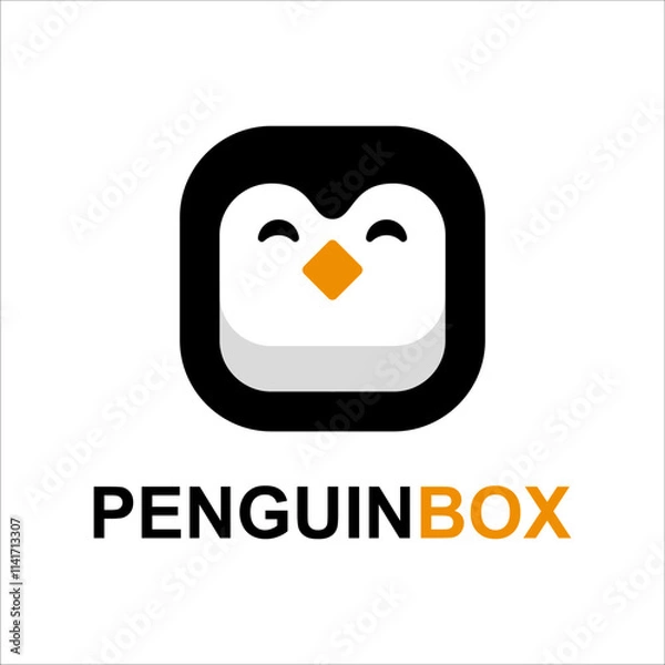 Obraz PENGUIN BOX LOGO DESIGN TEMPLATE