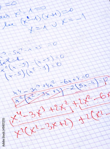 Obraz hand written maths calculations