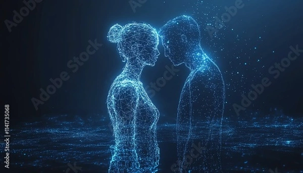 Fototapeta AIhuman virtual therapy interaction