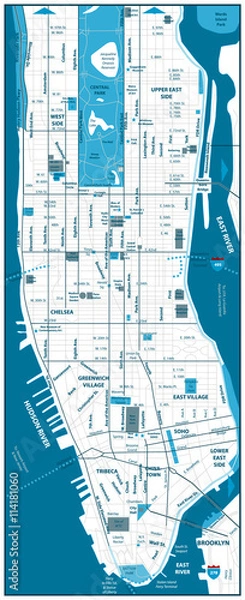 Obraz Manhattan road map