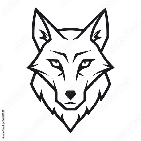 Fototapeta wolf head vector
