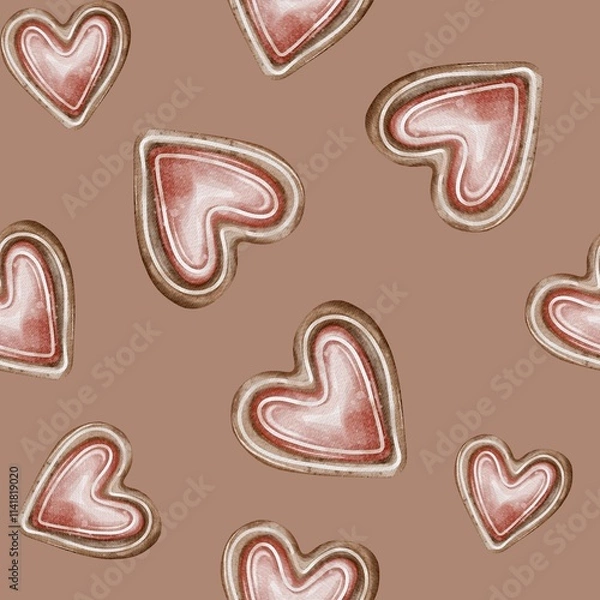 Obraz chocolate seamless pattern valentine 
