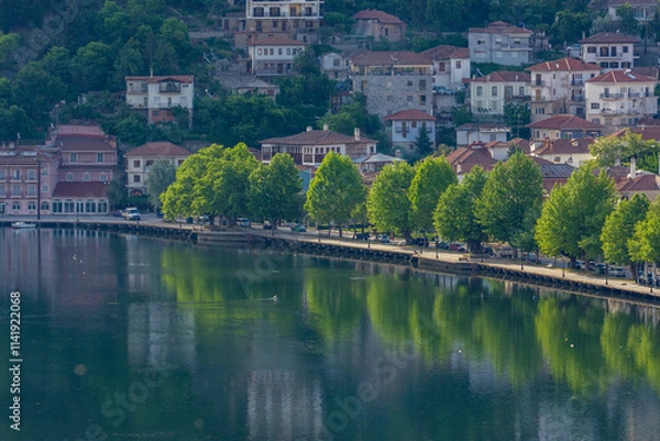 Obraz view of the river in the city of the city