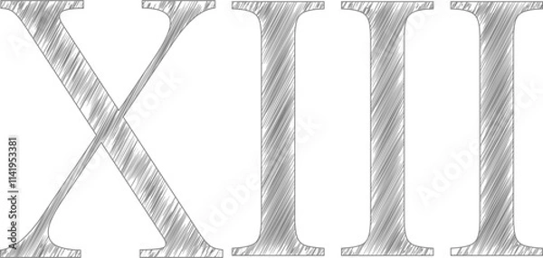 Obraz Roman numerals sketch