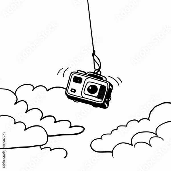 Fototapeta Camera in air 