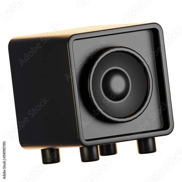 Fototapeta 3d rendering new year icon concept. 3d render speaker icon