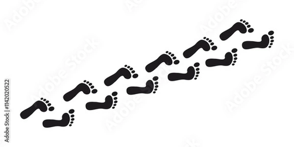 Obraz human footprints background