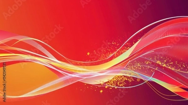 Fototapeta New Year's theme against a red background