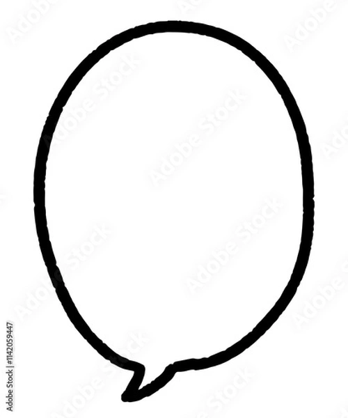 Fototapeta 黒色の線だけの吹き出し素材