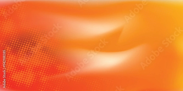 Fototapeta Dots halftone orange color pattern gradient texture with technology digital background. Dots pop art comics with summer background.