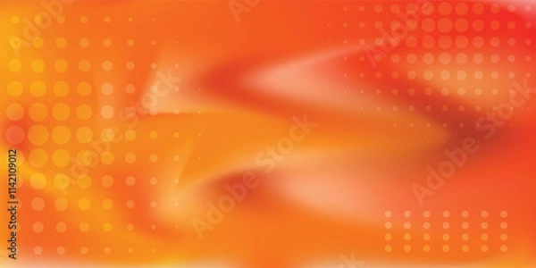 Fototapeta Dots halftone orange color pattern gradient texture with technology digital background. Dots pop art comics with summer background.