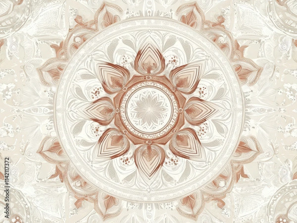 Obraz A patterned design with a large circle in the center