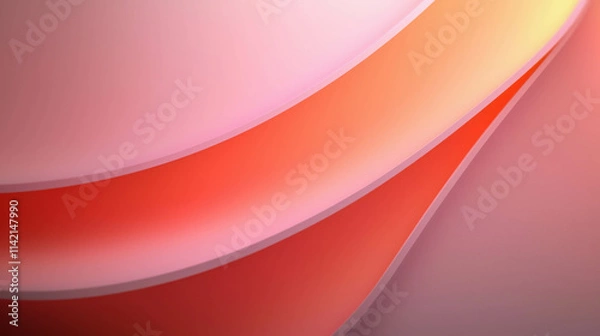 Fototapeta Soft Intertwined Ribbons of Glowing Light in Gentle Pastel Hues