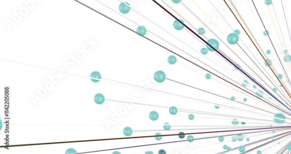 Fototapeta Concept of Network, internet communication. 3d illustration