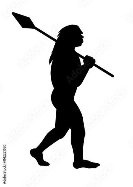 Obraz silhouette of a person with a sword