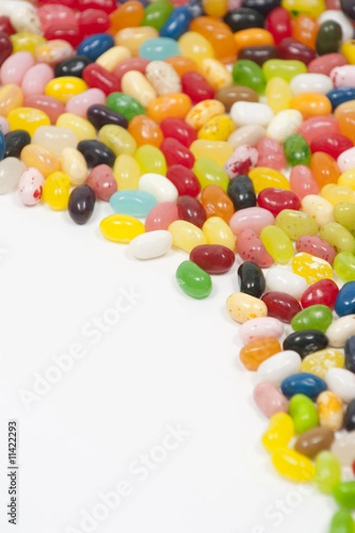 Obraz Jellybeans on white background