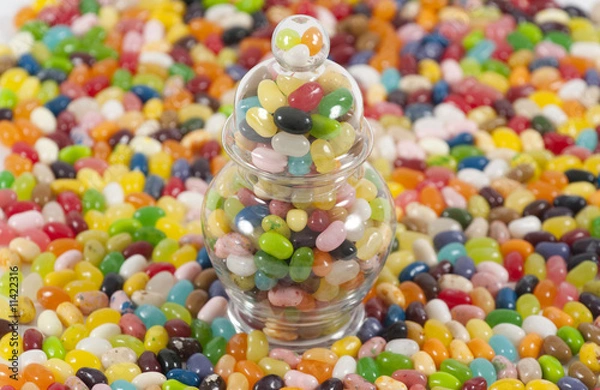 Obraz Jellybeans and jar