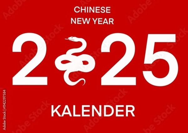 Obraz chinese new year background 2025 snake for background, kalender, calendar, printing