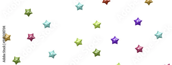 Fototapeta Colorful Rainfall: Lose Yourself in a Mesmerizing 3D Stars Downpour