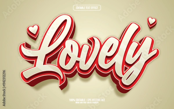 Fototapeta Lovely 3D editable text effect
