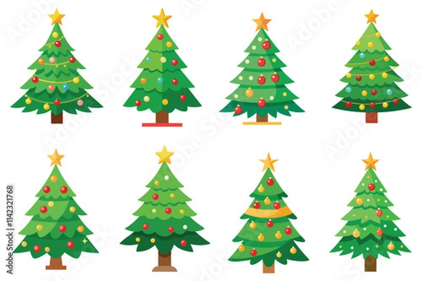 Obraz christmas tree illustration vector on white background
